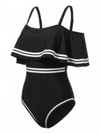 Women’s Off-Shoulder Ruffle With Straps One-Piece Swimsuit