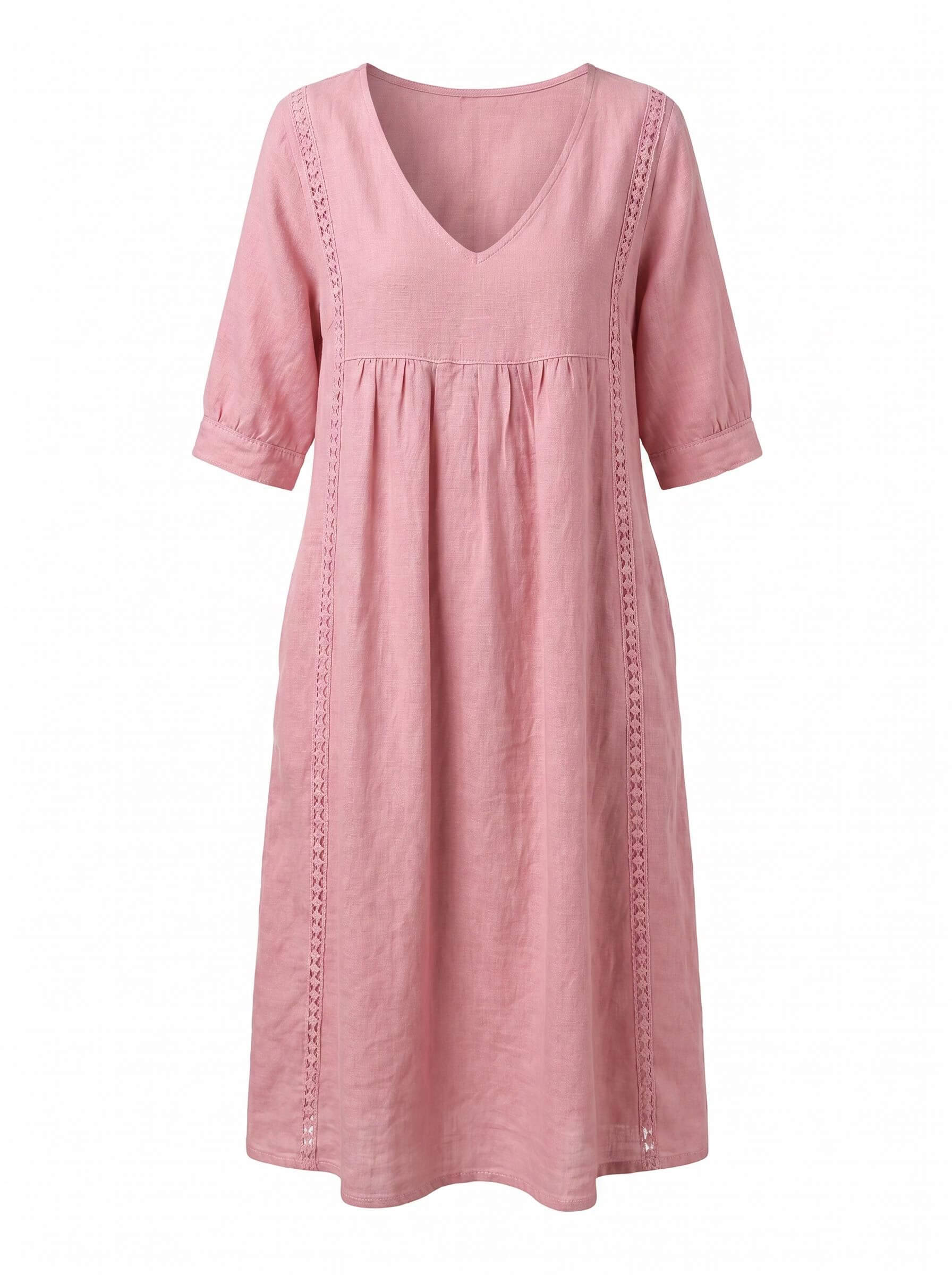 Women’s V-Neck Pocket Midi Dress