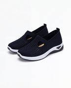 Women’s Casual Knit Slip-On Sneakers – Cutout Design