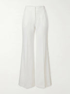 Women’s White High-Waisted Wide-Leg Trousers – Timeless Elegance