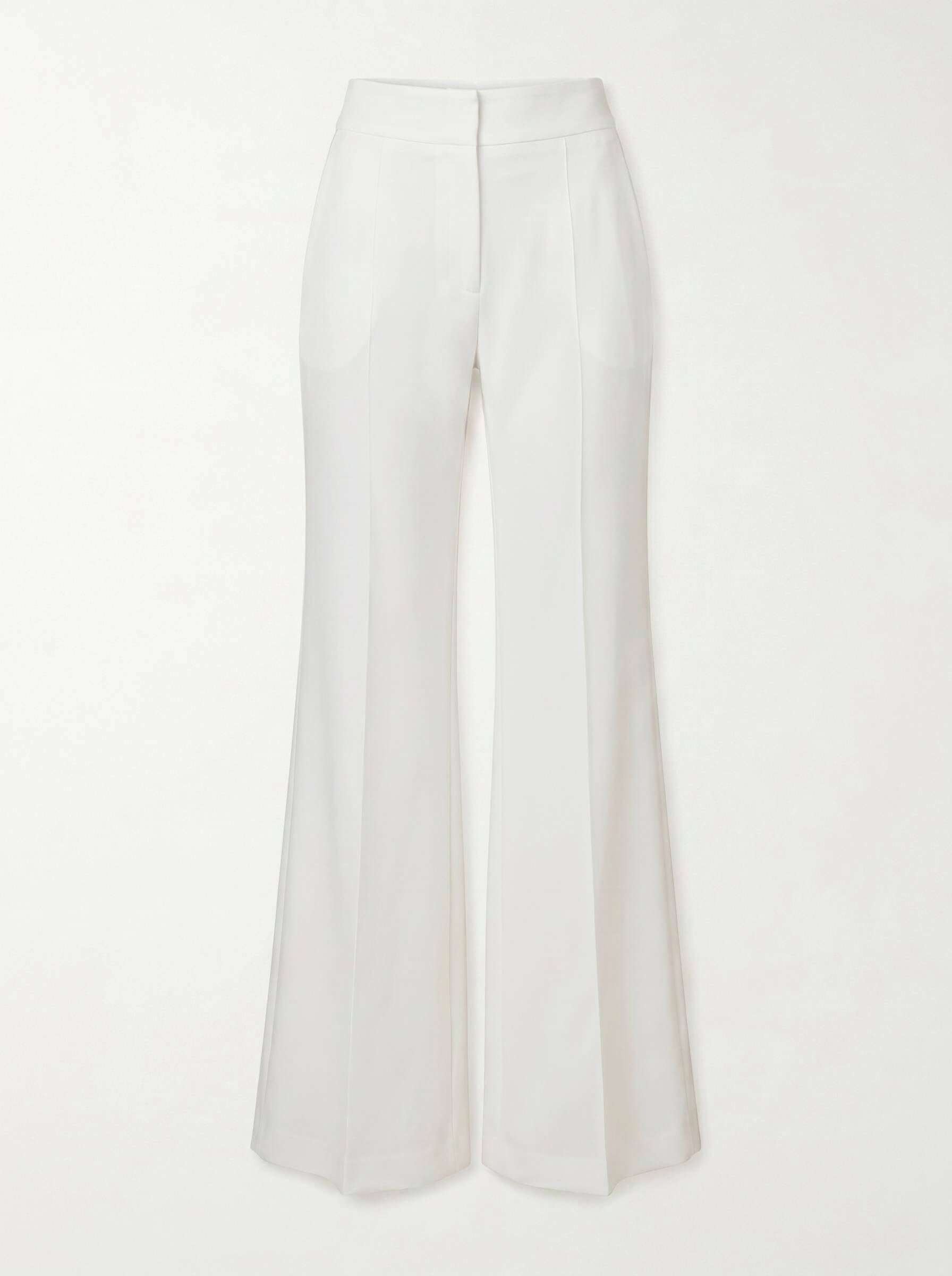 Women’s White High-Waisted Wide-Leg Trousers – Timeless Elegance