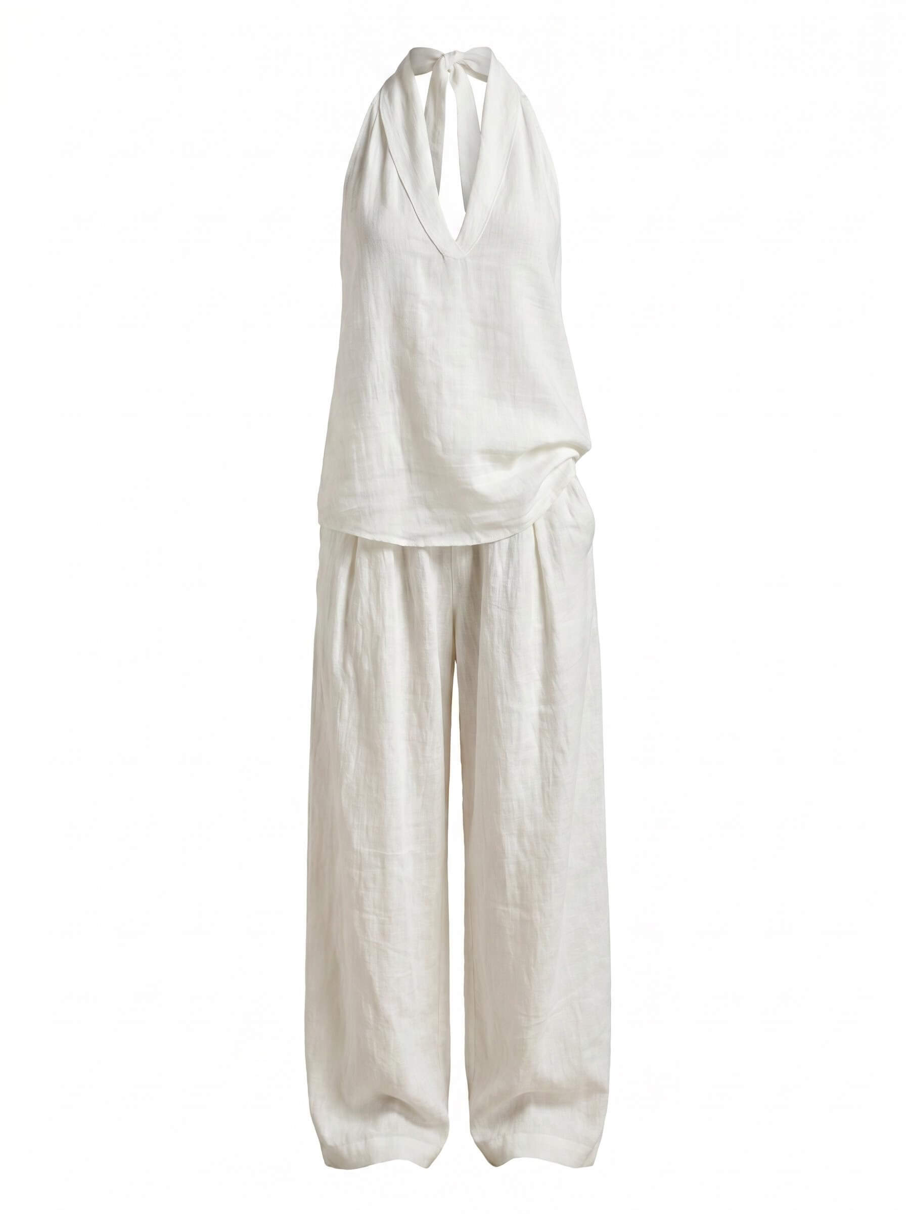 Women’s Halter Top and Wide-Leg Trouser Set