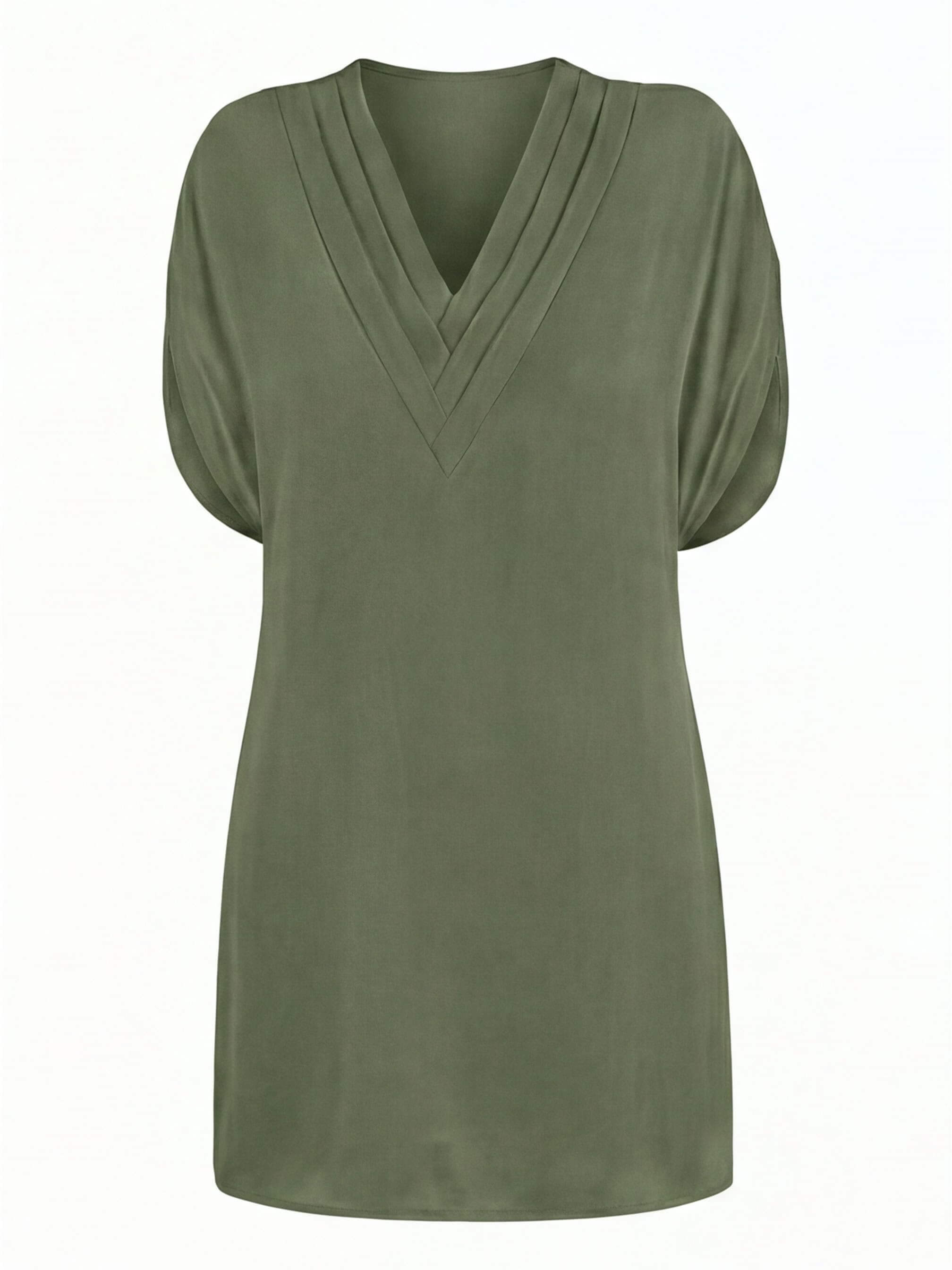 Women’s V-Neck Draped Mini Dress