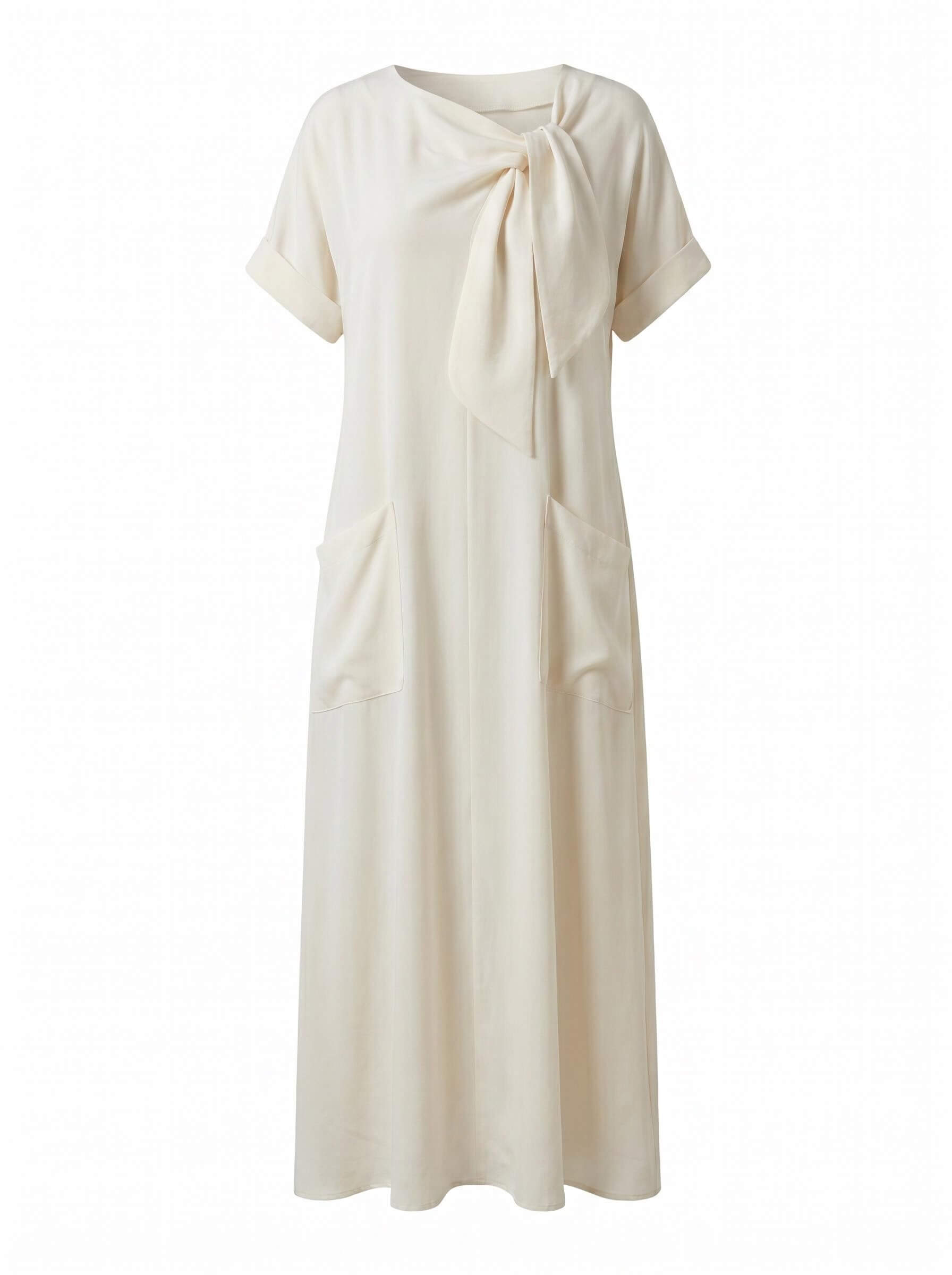 Women’s Bow Neck Pocket Maxi Dress