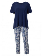 Women’s Short Sleeve Top and Printed Trouser Set