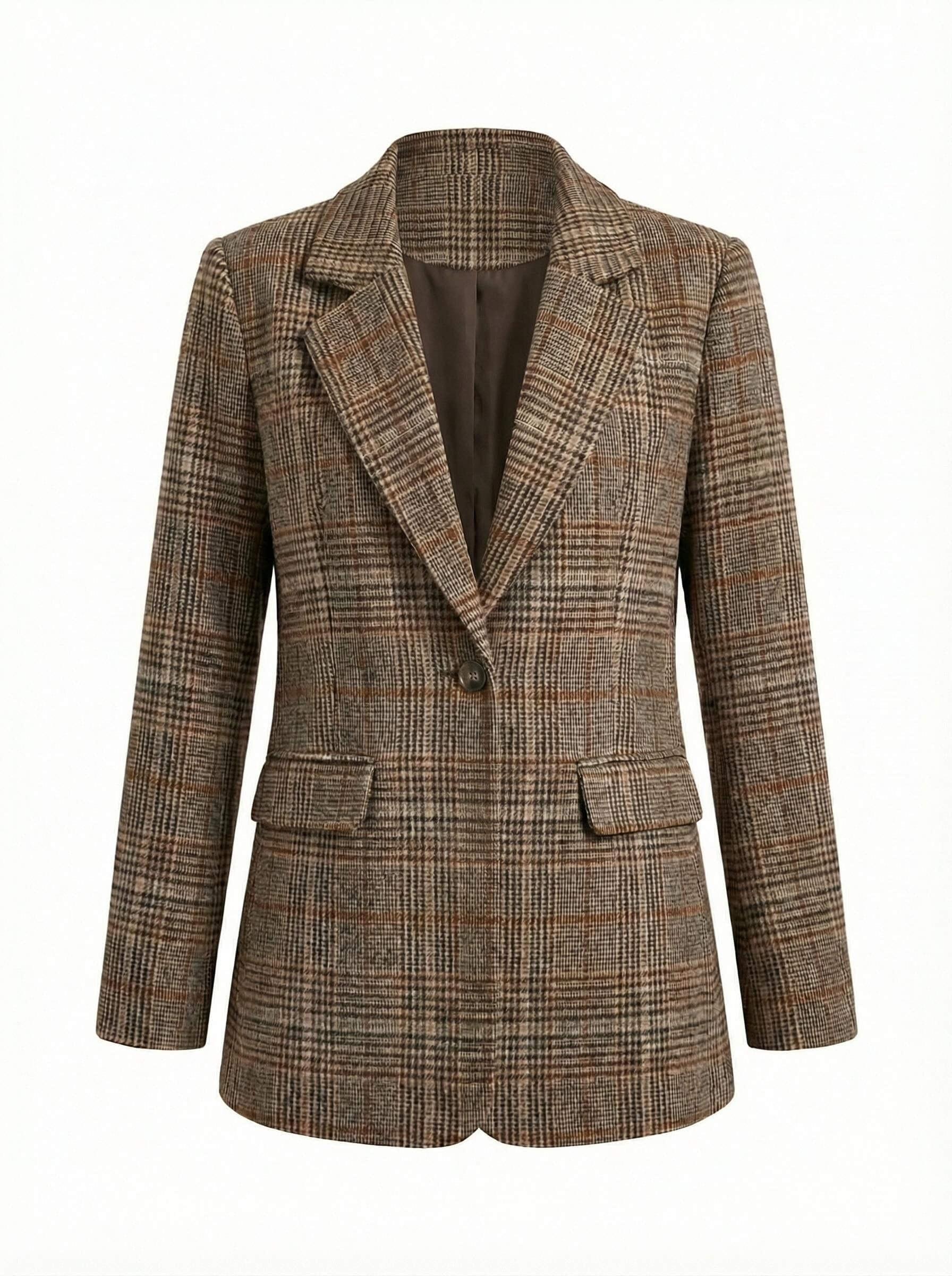 Women’s Plaid Blazer – Tailored Fit & Timeless Elegance