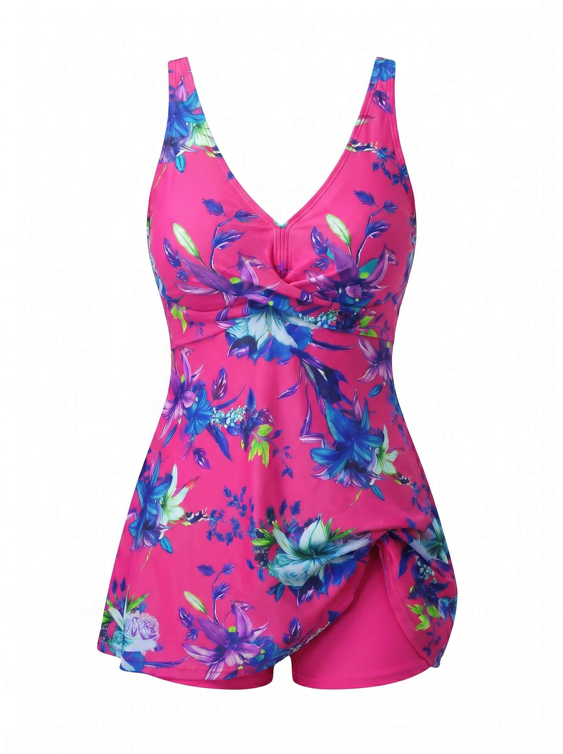 Women’s Floral Flounce Detail One-Piece Swimsuit
