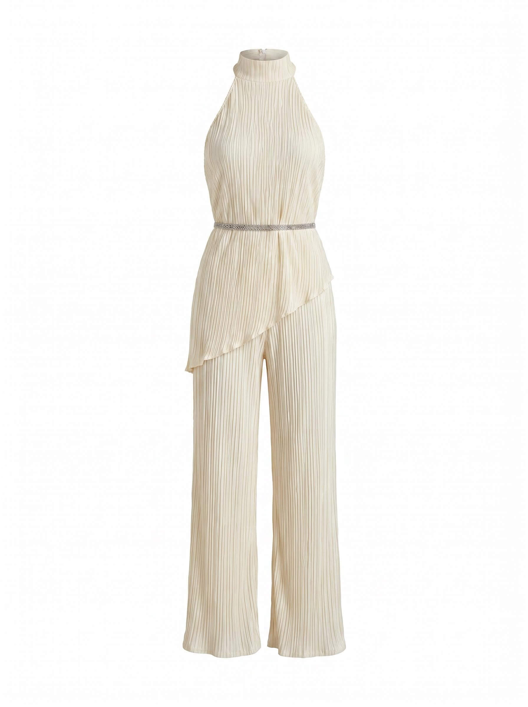Women’s Halter Pleated Two-Piece Set