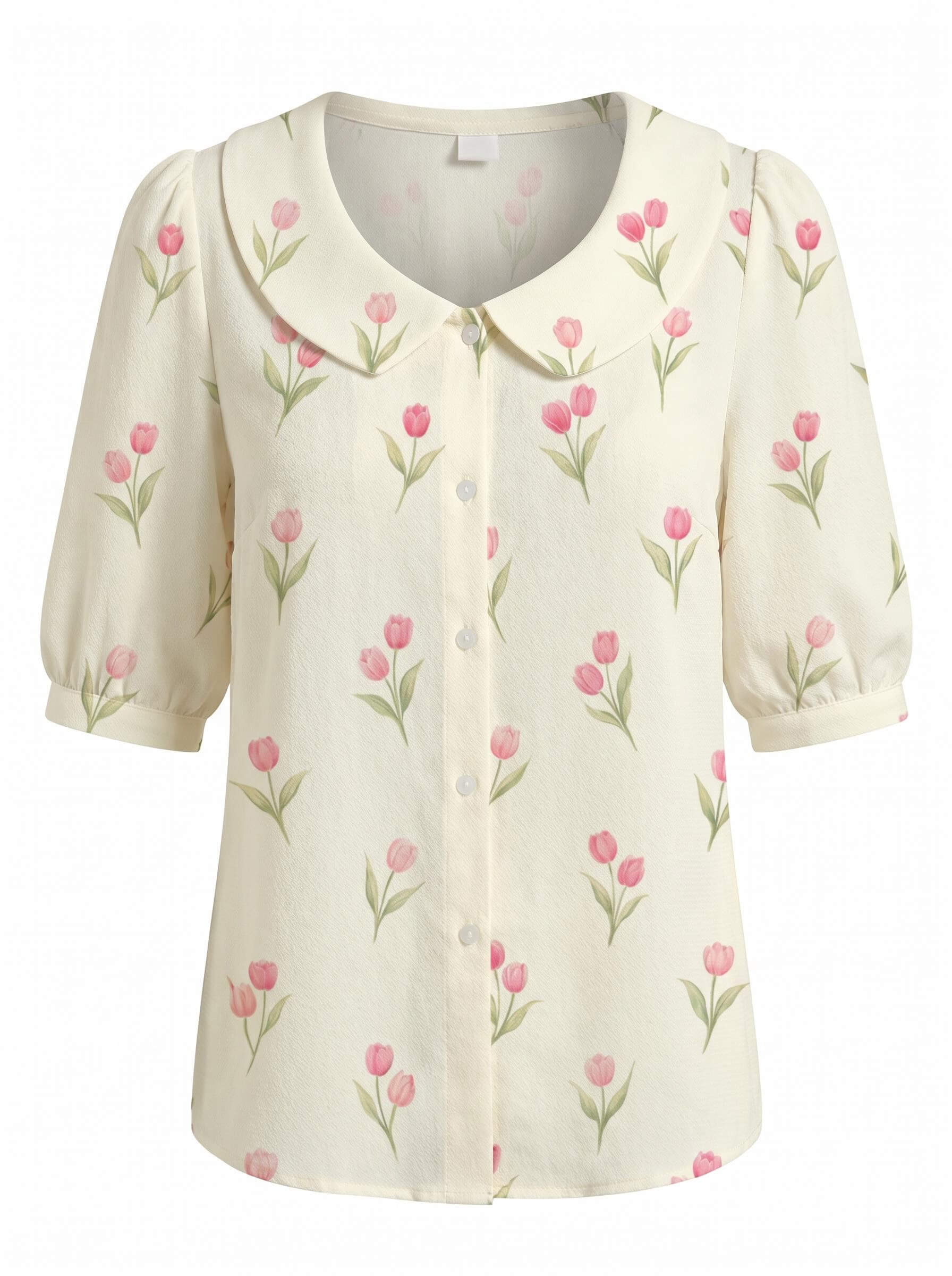 Women’s Floral Peter Pan Collar Blouse