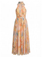 Women’s Halter Neck Printed Maxi Dress