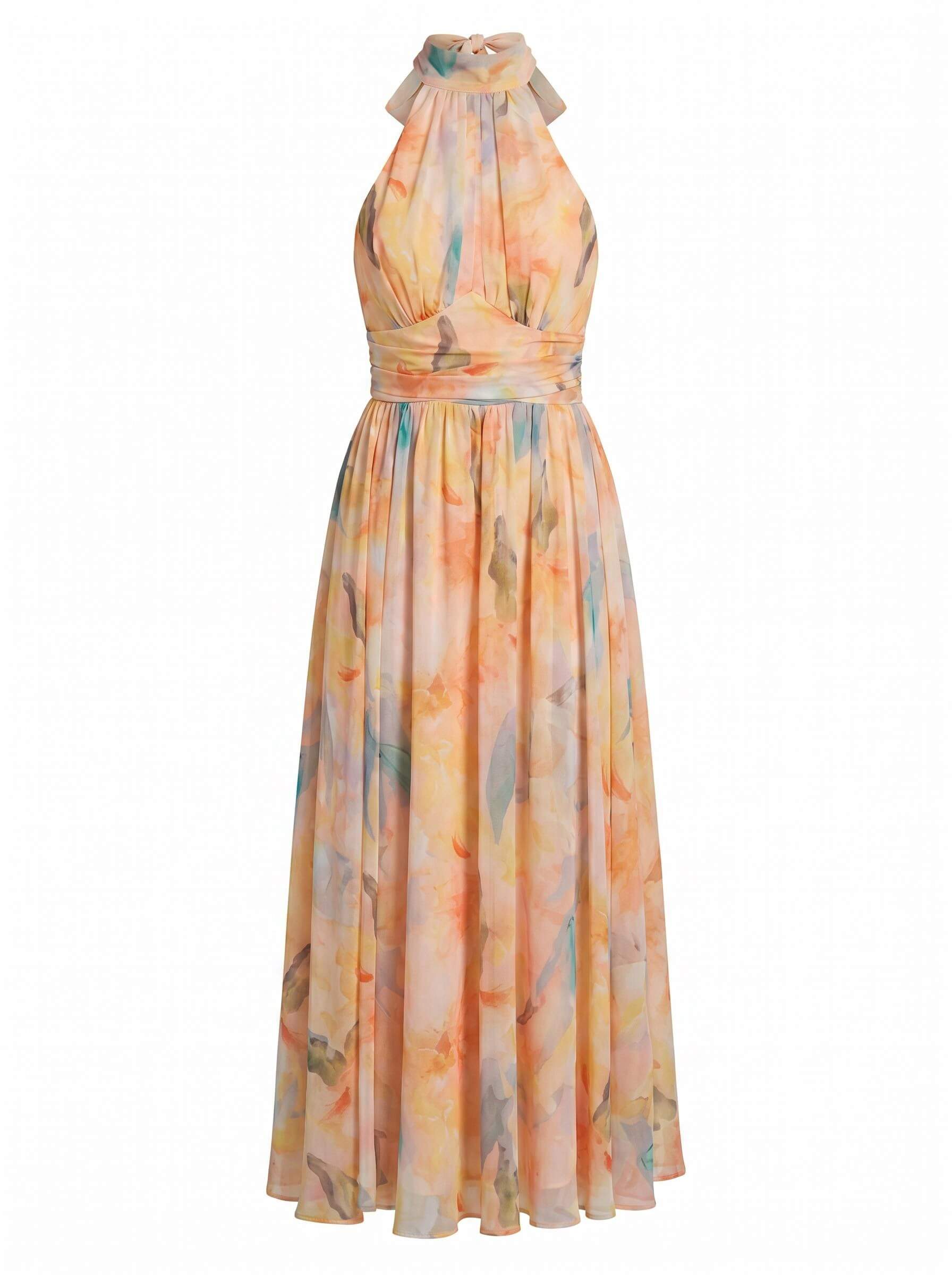 Women’s Halter Neck Printed Maxi Dress