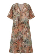 Women’s Dress – Vibrant Printed Midi Dress