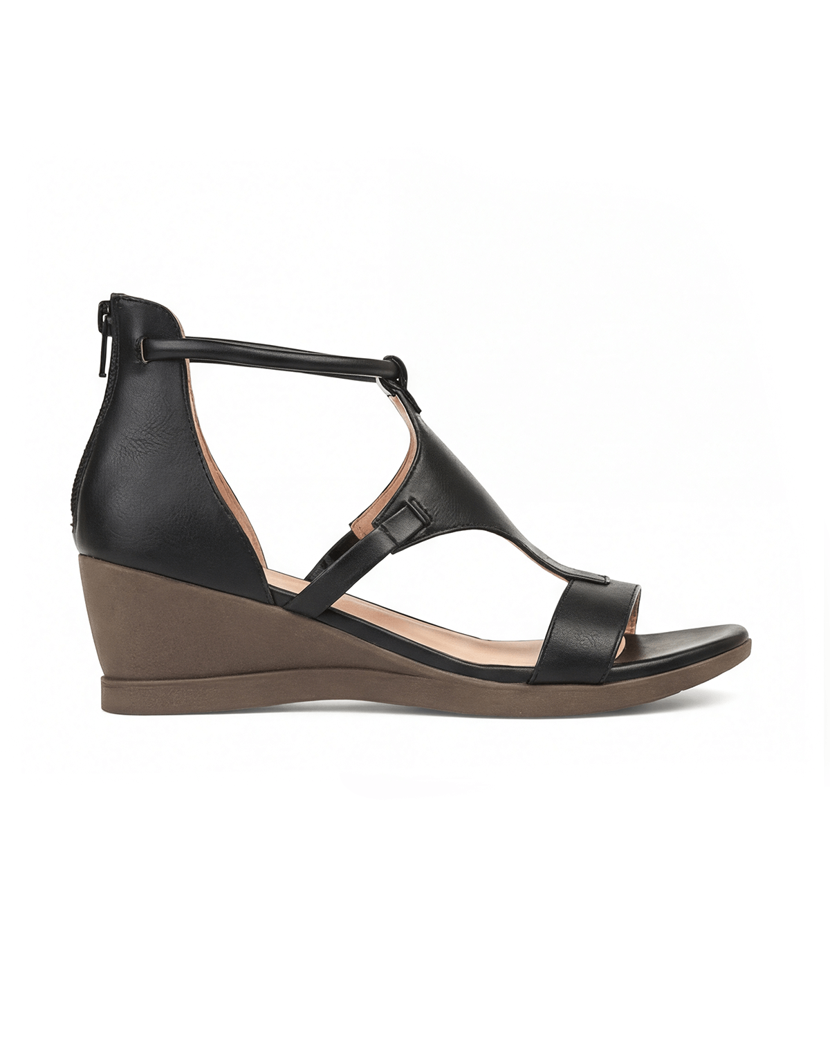 Women’s Wide Strap Ankle-Tie Wedge Sandals