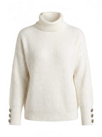 Women’s Cowl-Neck Knit Sweater – Soft Ribbed Texture & Mid-Stretch Comfort