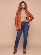 Women’s Plaid Knit Button-Up Cardigan