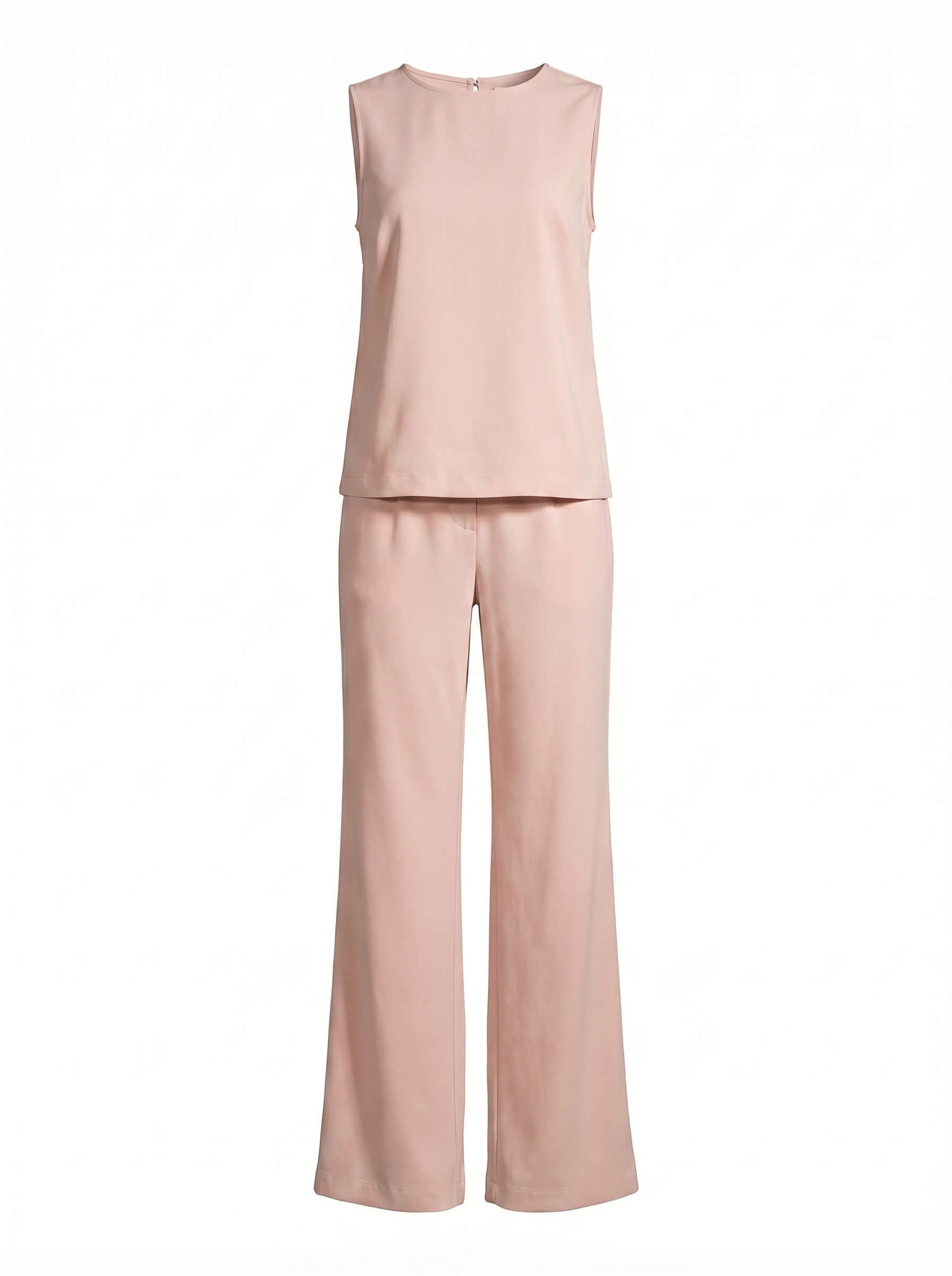 Women’s Jumpsuit – Sleeveless Wide-Leg Elegant One-Piece