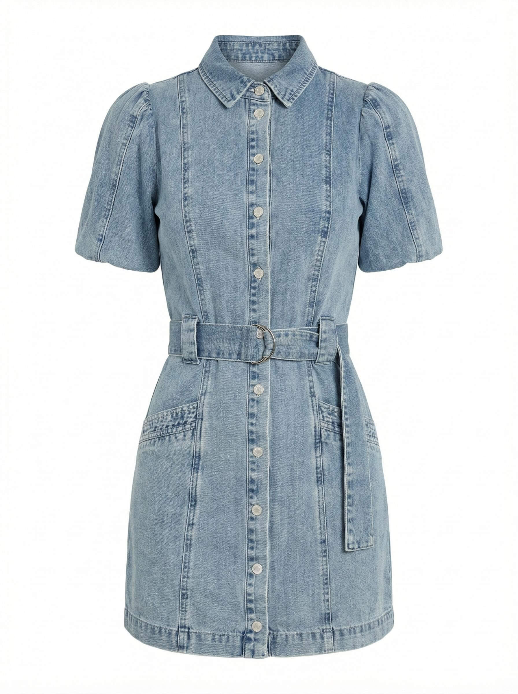 Women’s Belted Denim Mini Dress