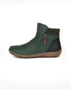 Women’s Ankle Boots- Knit-Cuff Side-Zip