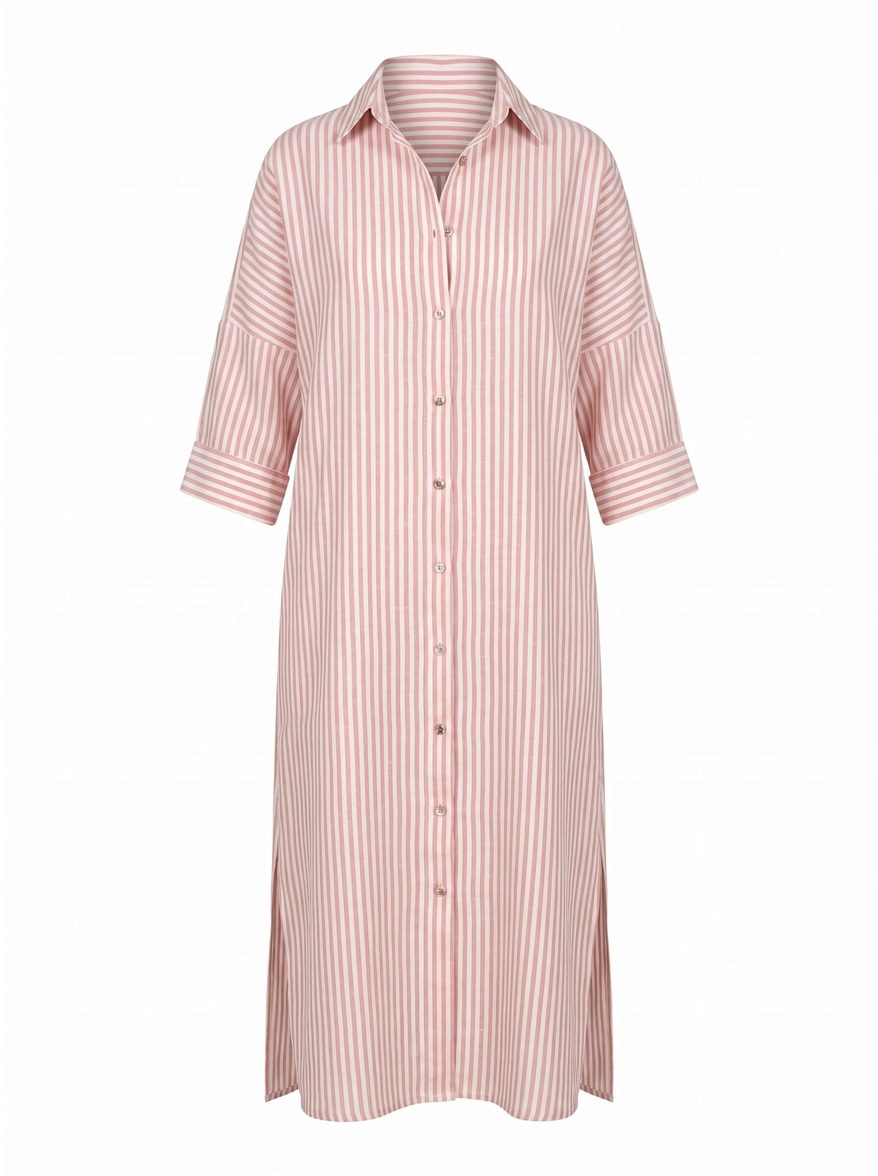 Women’s Striped Shirt Dress – Lightweight & Effortless Elegance