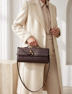 Women’s Woven Handle Shoulder Bag
