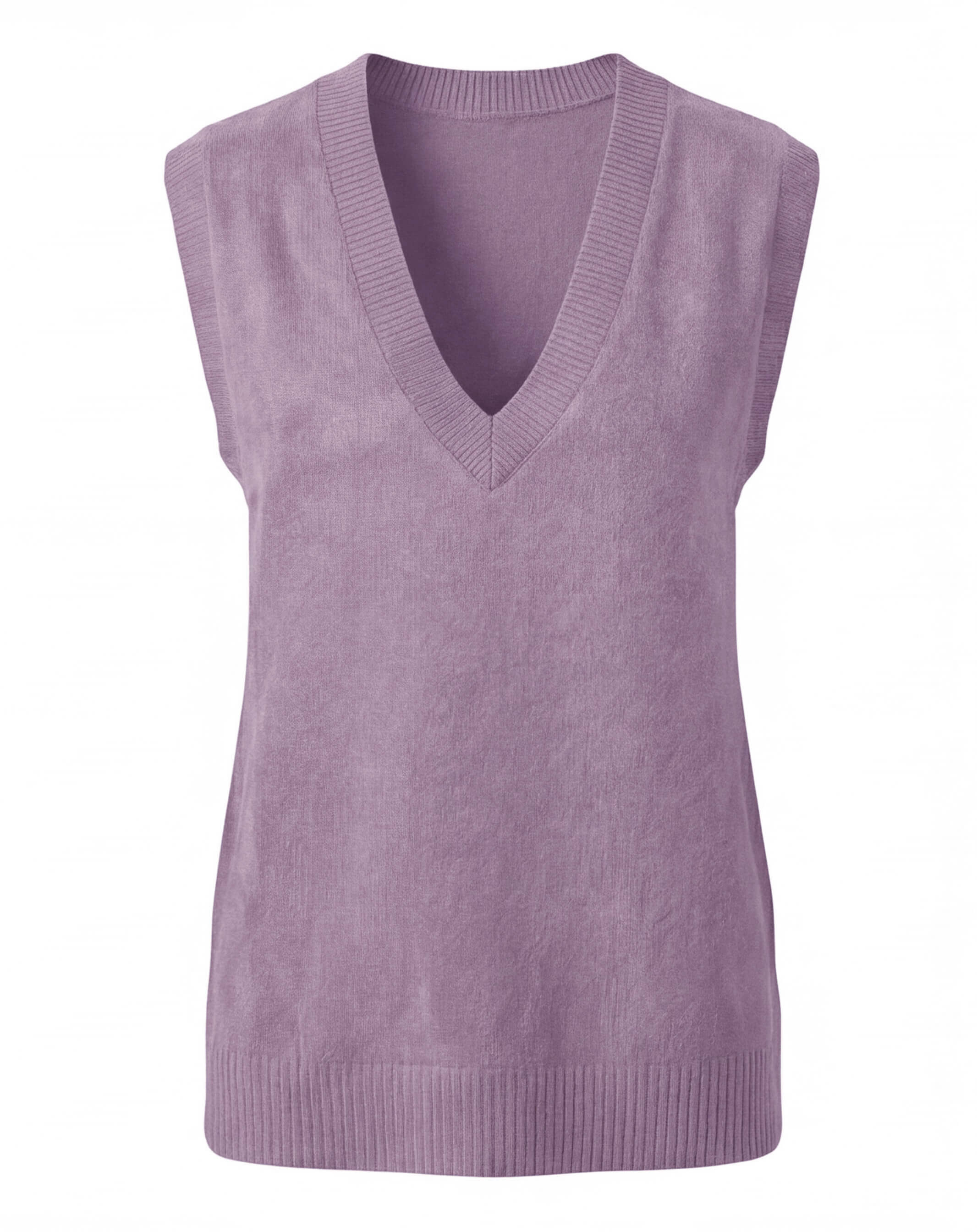 Women’s Knit Sweater Vest – V-Neck Layering Essential & Timeless Style