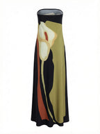 Women’s Strapless Abstract Maxi Dress
