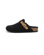 Women’s Cozy Buckle Teddy Texture Clogs