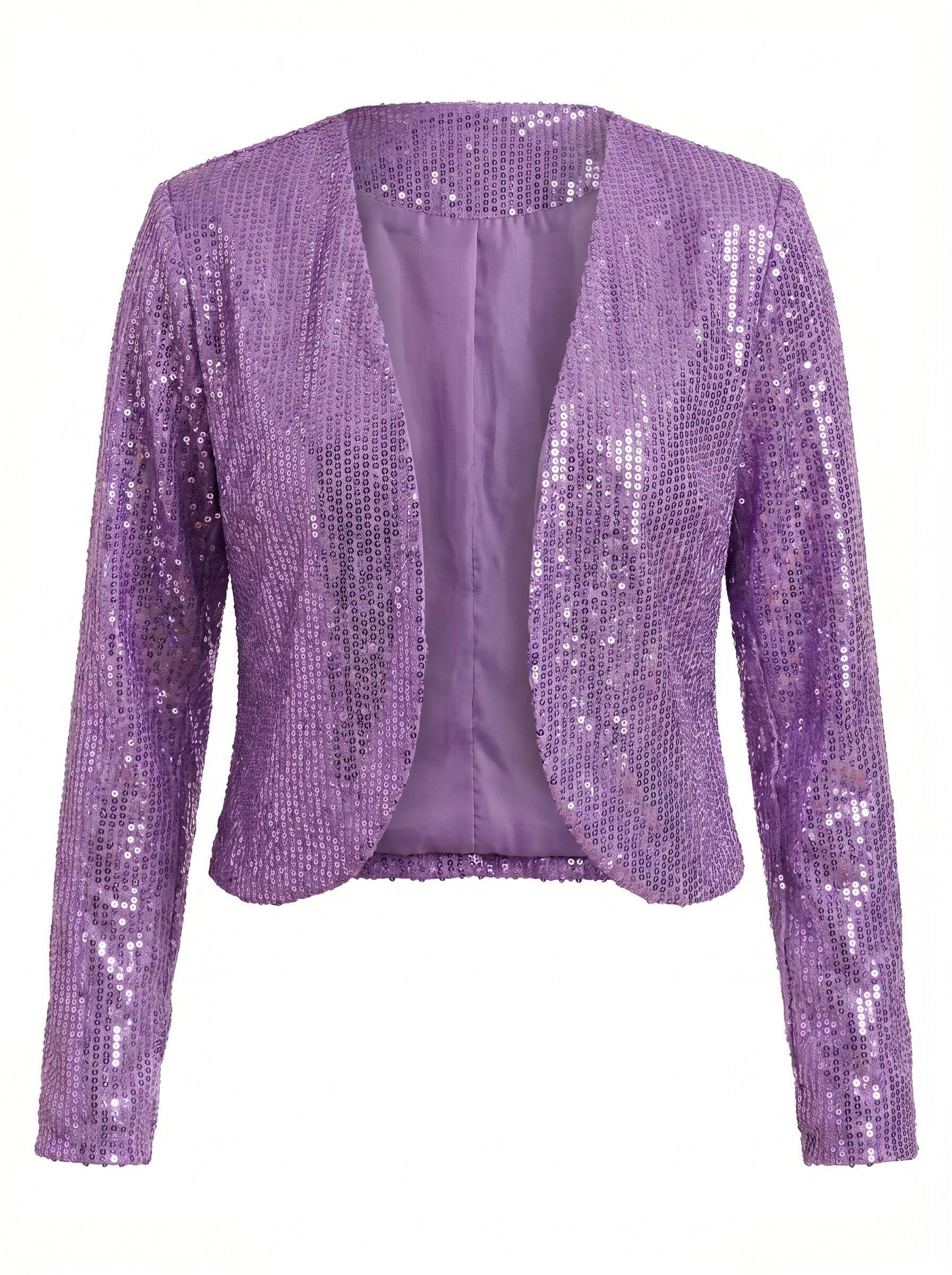Women’s Glitter Sequin Cardigan Jacket – Cropped Fit & Evening Sparkle