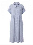 Women’s Comfortable Pleated Midi Dress – Relaxed Elegant Fit