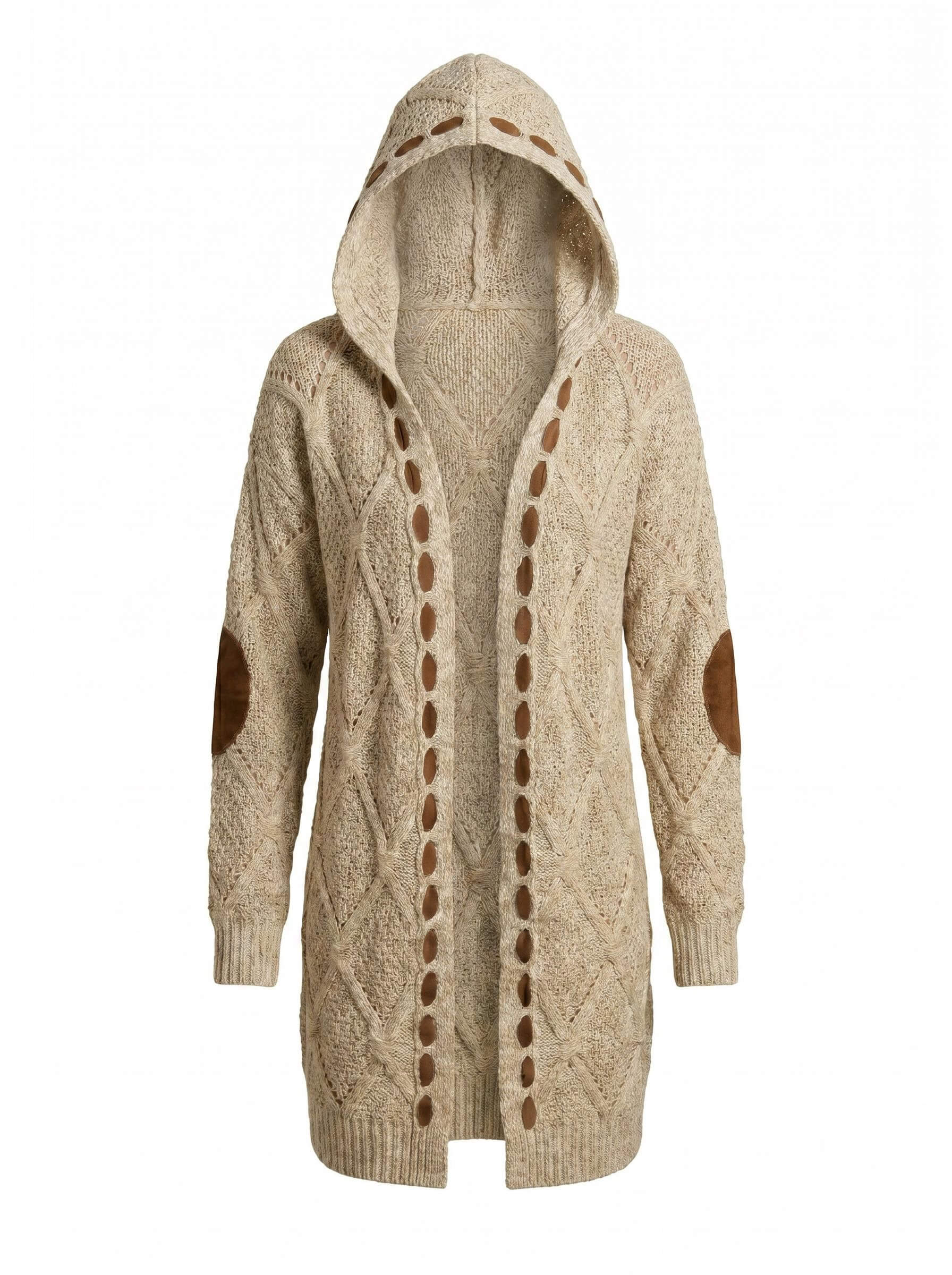 Women’s Vintage Knit Cardigan – Openwork Detail & Cozy Fall Style