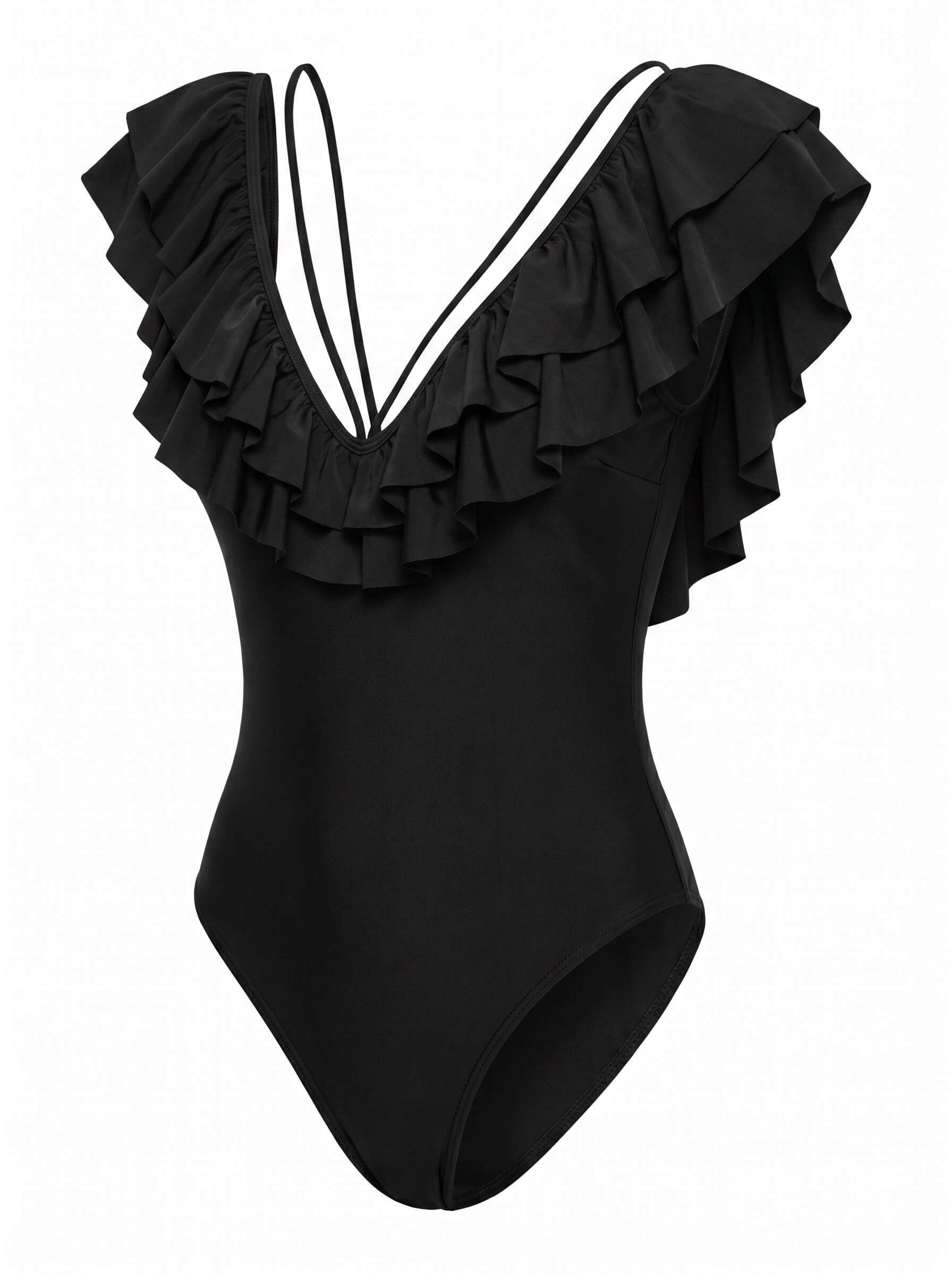 Women’s Off-Shoulder Ruffle One-Piece Swimsuit