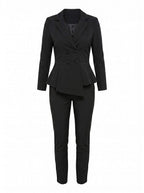 Claudia Peplum Suit – Black