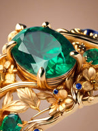 Women’s Floral Gemstone Statement Ring