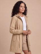Women’s Hooded Drawstring Utility Jacket