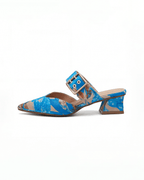 Women’s Slingback Block Heels- Buckle Strap