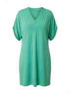 Women’s Elegant V-Neck Tummy-Hiding Dress