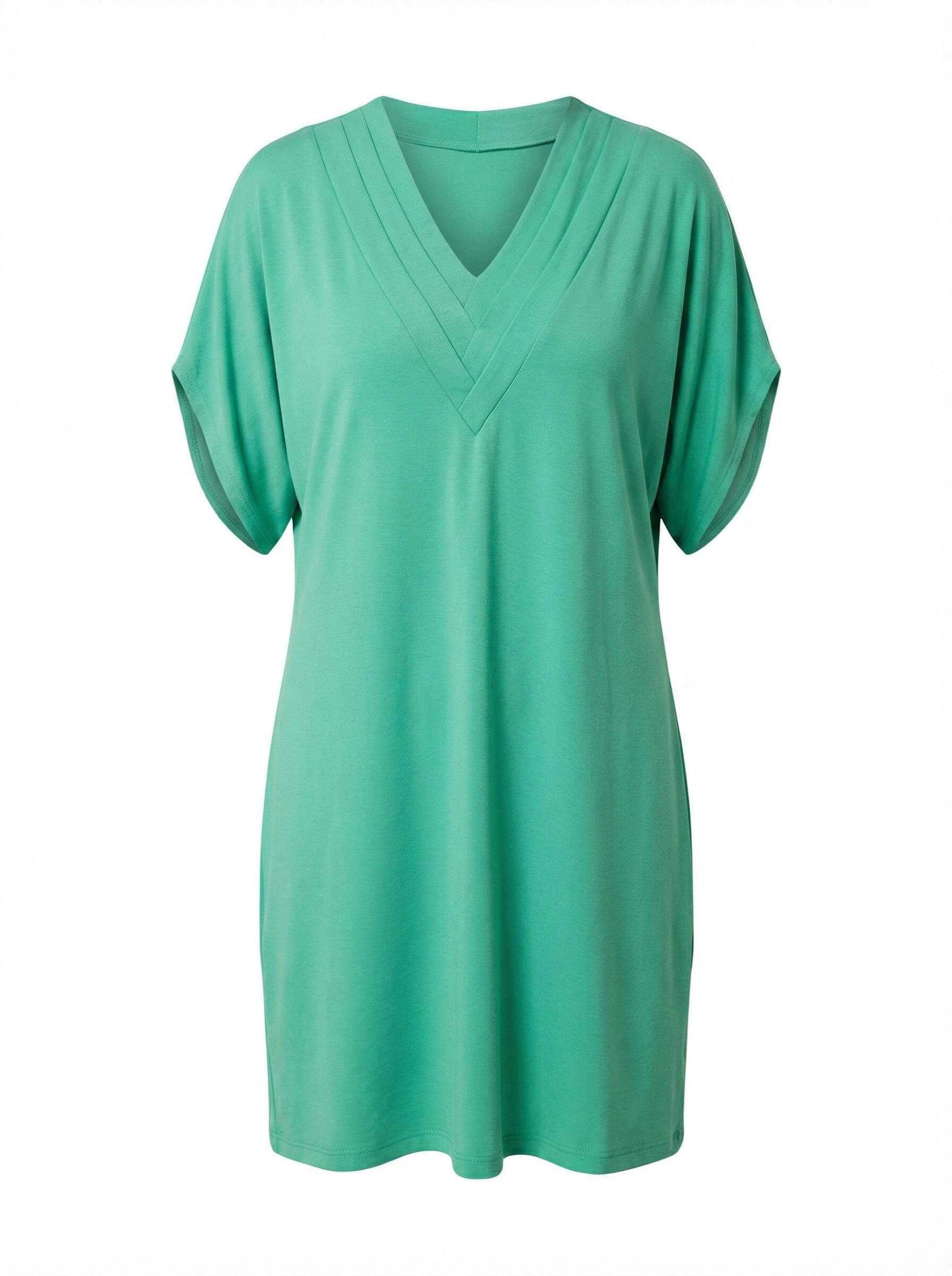 Women’s Elegant V-Neck Tummy-Hiding Dress