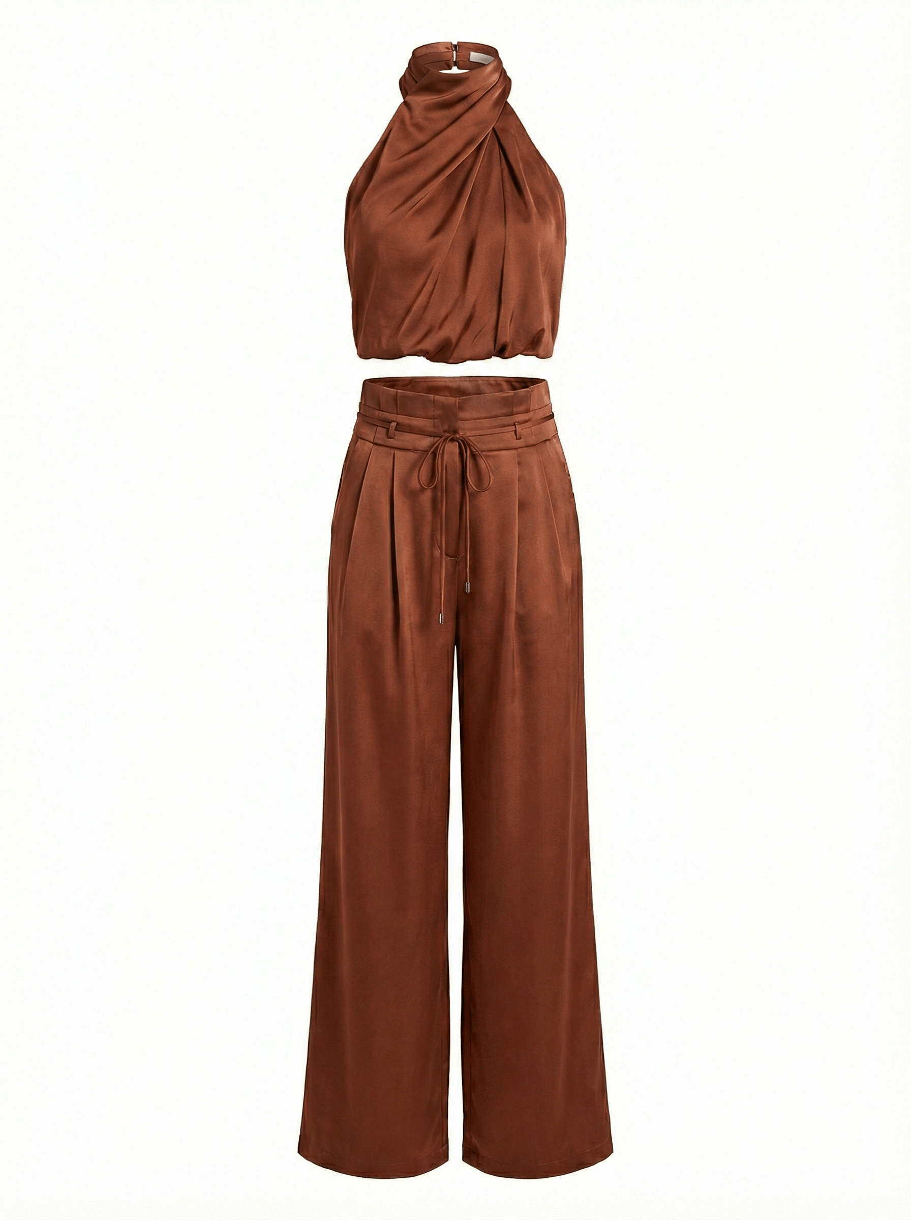 Women’s Set – One-Shoulder Top & Wide-Leg Pants
