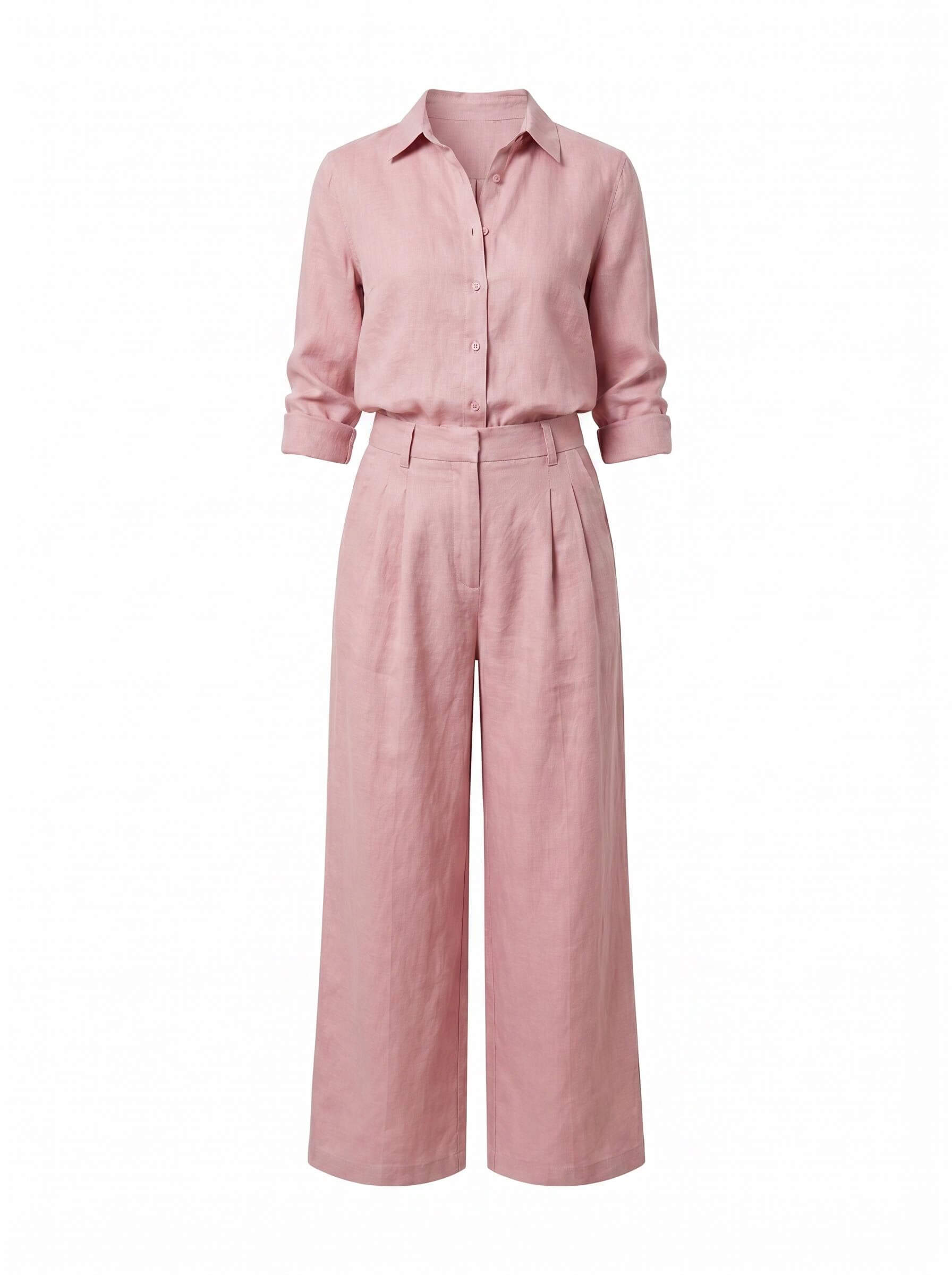 Women’s Tailored Shirt and Wide-Leg Trouser Set