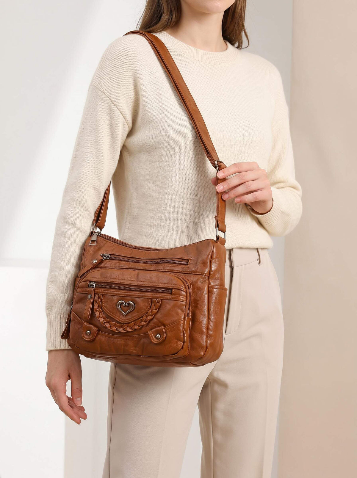 Women’s Multi-Pocket Crossbody Shoulder Bag