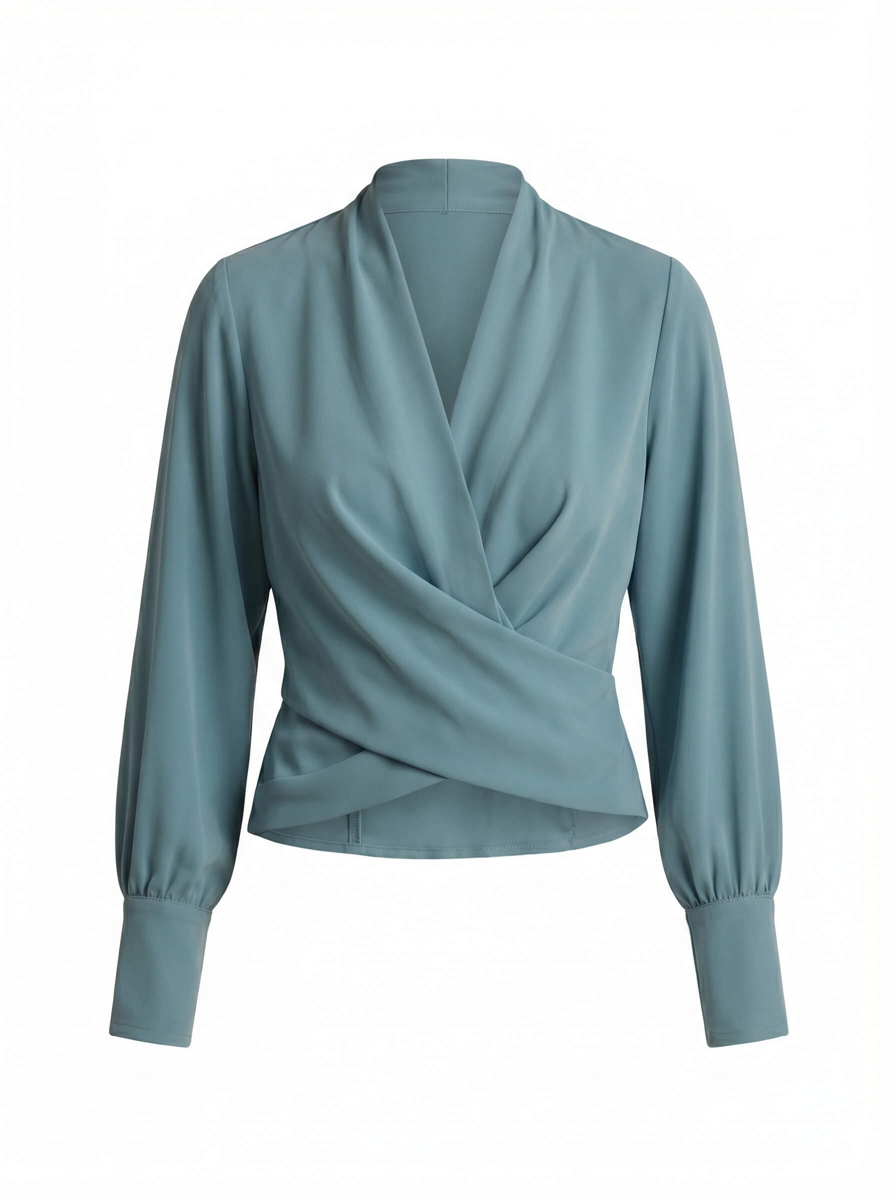Women’s Blouse – Puff Sleeve Tailored Blouse