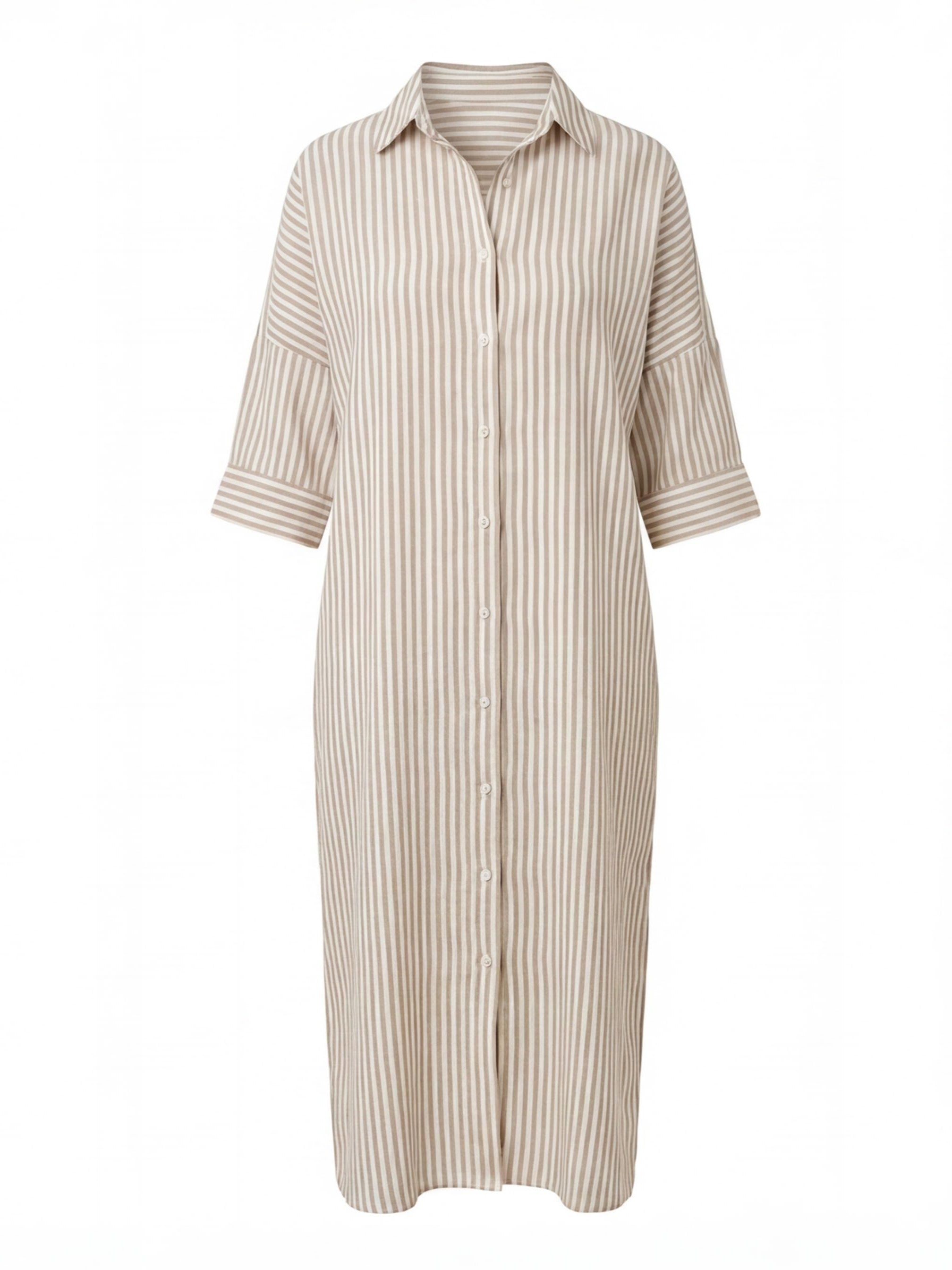 Women’s Striped Shirt Dress – Lightweight & Effortless Elegance