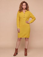 Women’s Button-Neck Knit Sweater Dress