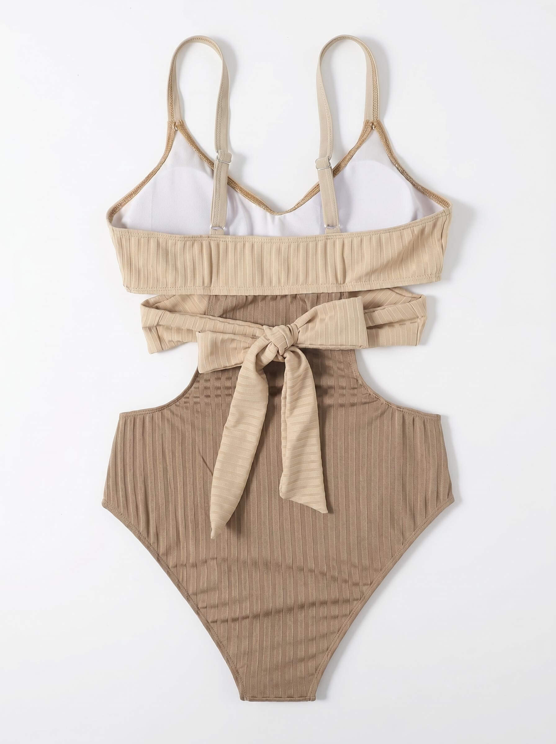 Women’s Ribbed Cut-Out Crossover Swimsuit