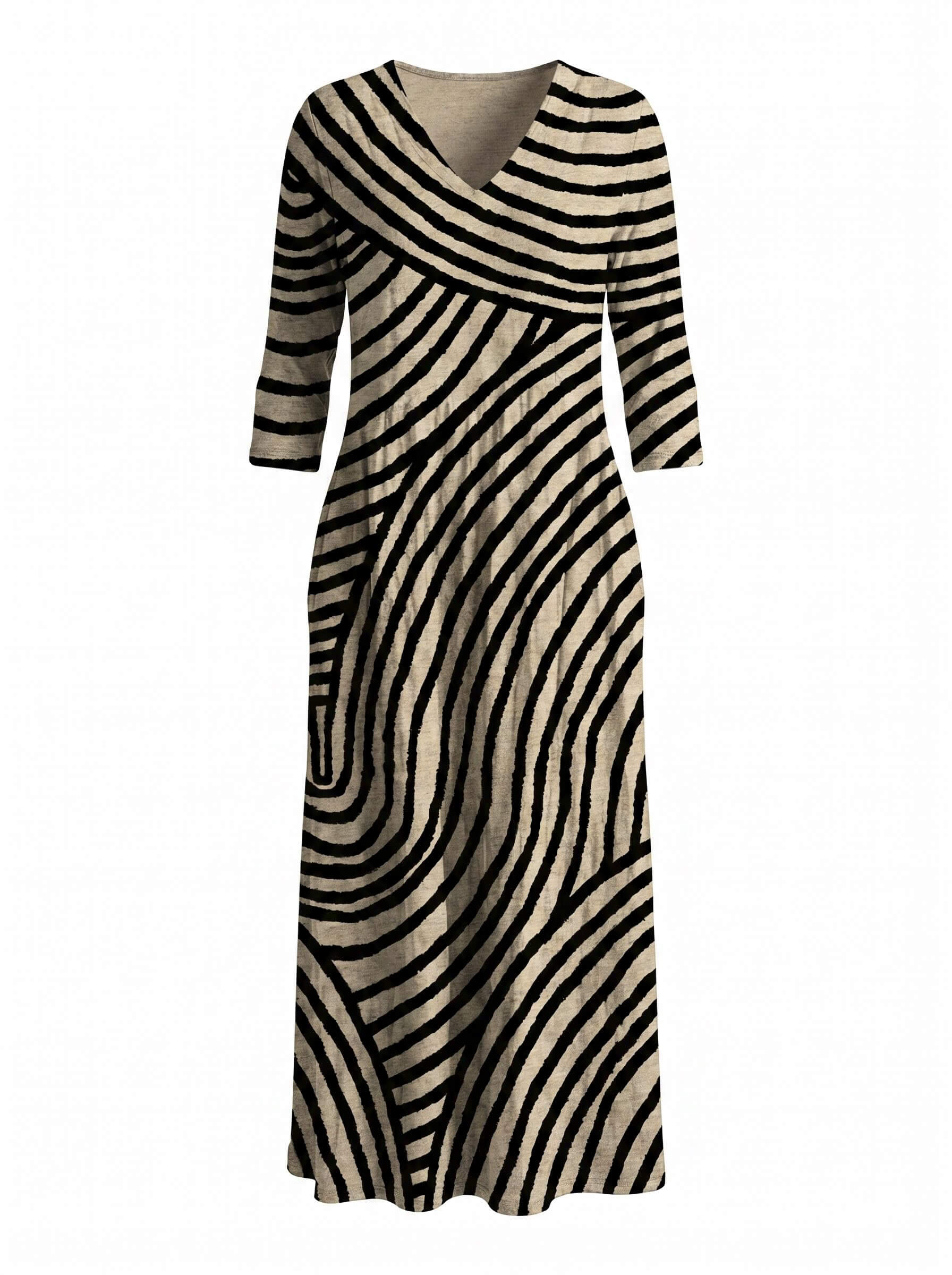 Women’s Comfortable Maxi Dress – V-Neck & Flowing Silhouette
