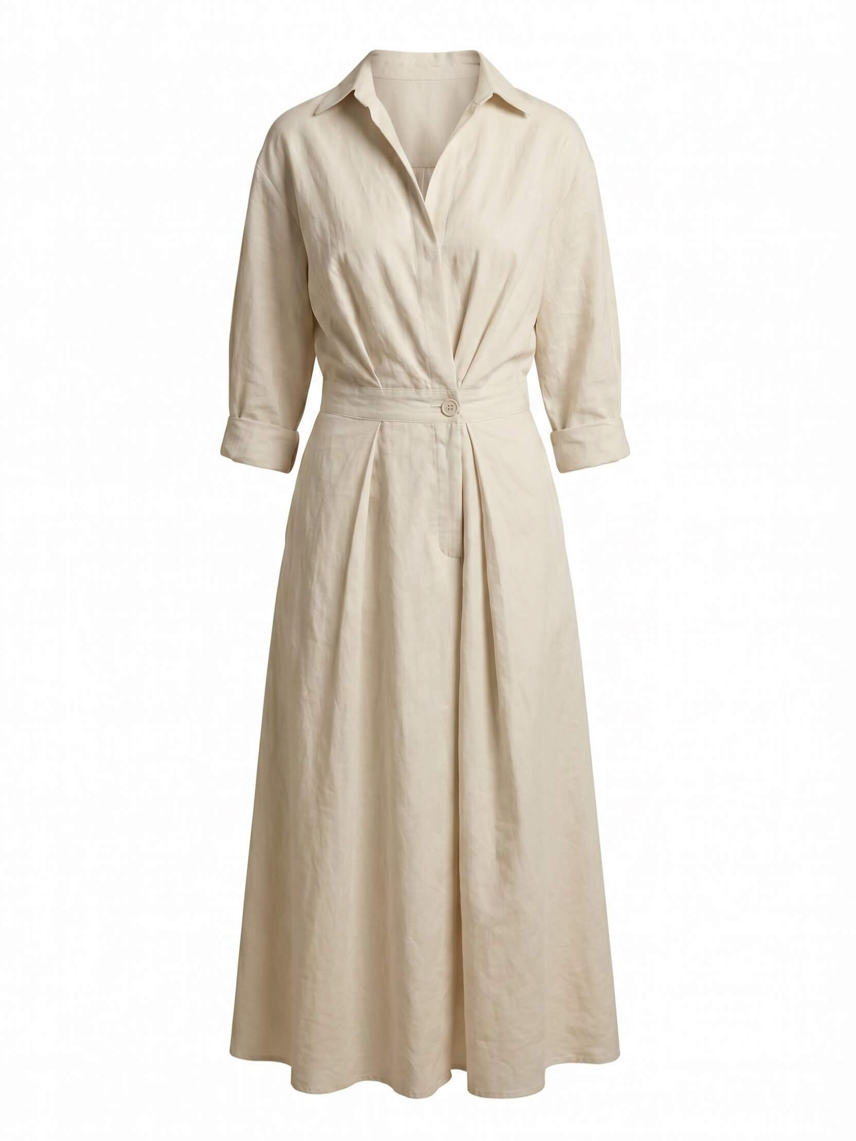 Women’s Tailored Shirt Dress – Flowing Silhouette & Timeless Elegance