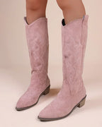 Ryder Embroidered Knee-High Boots