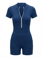 Women’s Zipper-Front Romper – Casual Chic & Everyday Ease