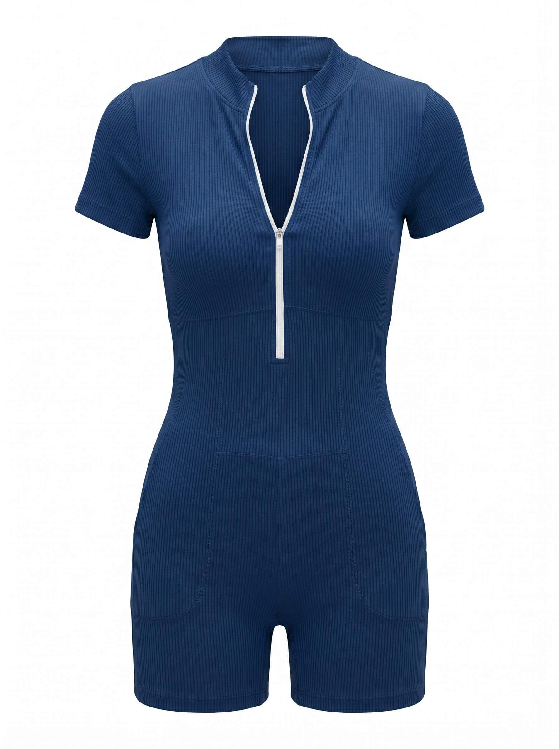 Women’s Zipper-Front Romper – Casual Chic & Everyday Ease