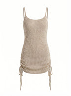 Women’s Dress – Knit Spaghetti Strap Mini Dress